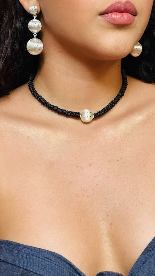 Choker Tejido BOLON PQÑO LIMONERO PLATA